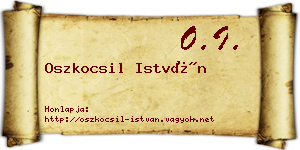 Oszkocsil István névjegykártya
