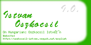 istvan oszkocsil business card